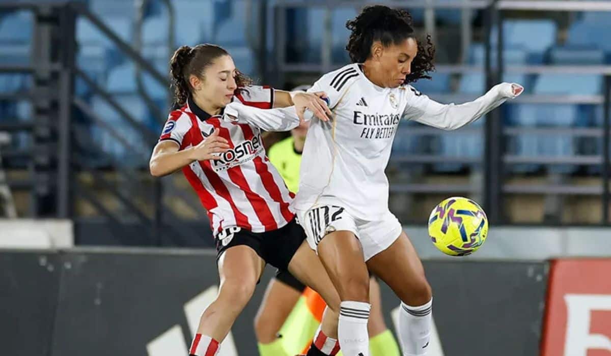 Real Madrid, de Yasmin, foi surpreendido pelo Atlético de Bilbao pelo Campeonato Espanhol