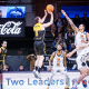 Marcelinho Huertas faz arremesso em jogo do La Laguna na Champions league de basquete