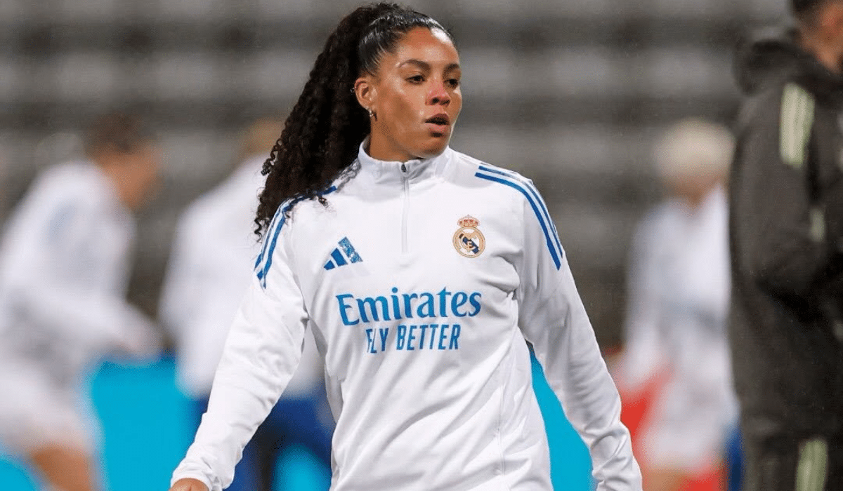 Yasmim foi titular do Real Madrid na vitória sobre o Paris FC pela Champions League (Foto: Instagram @realmadridfem)