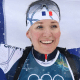 Oceane Michelon conquistou o ouro e Julia Simon garantiu a dobradinha francesa ficando com a prata (Foto: Instagram @franceolympique)
