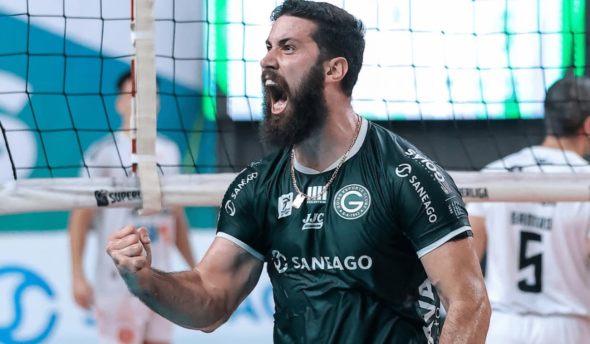 Henrique Batagim teve boa atuação na vitória do Goiás sobre o Guarulhos pela Superliga (Foto: Instagram @karen.esportes)