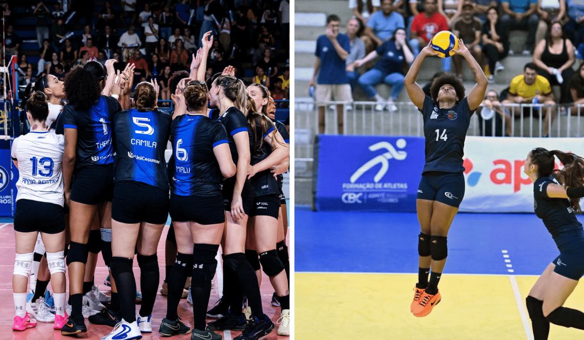 Pinheiros e São Caetano estão entre os favoritos pelas vagas na elite do vôlei brasileiro juntamente com o Abel Moda (Fotos: Ricardo Bufolin/Pinheiros e Osvaldo F./Contrapé)