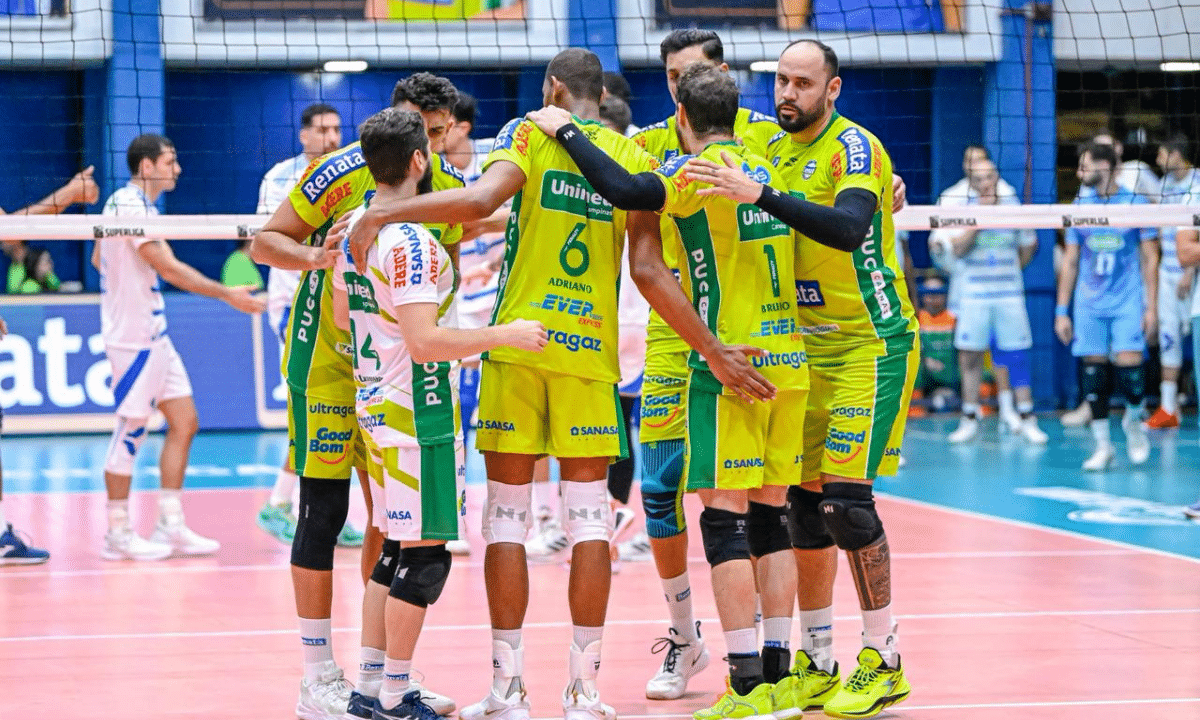 Em jogo pela última rodada da fase de classificação da Superliga, o Vôlei Renata voltou a vencer o Sada Cruzeiro (Foto: Pedro Teixeira/Vôlei Renata)