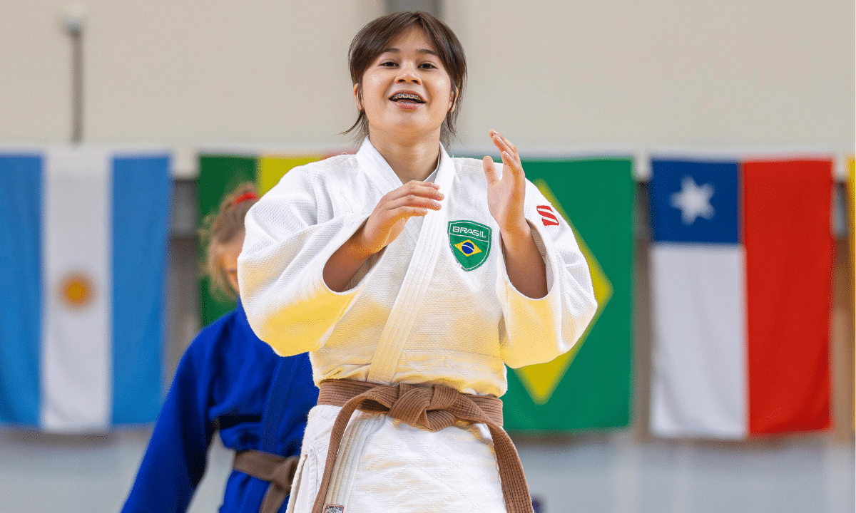 Lavínia Igaki conquistou o primeiro ouro do judô nos Jogos Sul-americanos da Juventude Panamá 2026 (Foto: Leo Barrilari/COB)