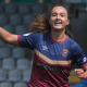 A atacante brasileira Janaína Weimer fez os dois gols da vitória por 2 a 1 do Torreense (Foto: Instagram @ligabpi)