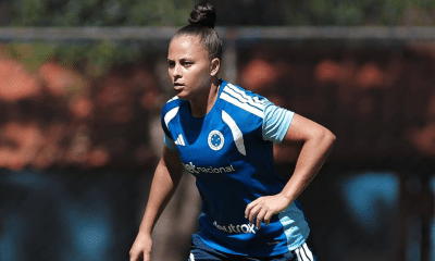 Milena Ferreira em treinamento pelo Cruzeiro de olho no duelo contra o Juventude pelo Brasileiro Feminino (Foto: Gustavo Martins/Cruzeiro)
