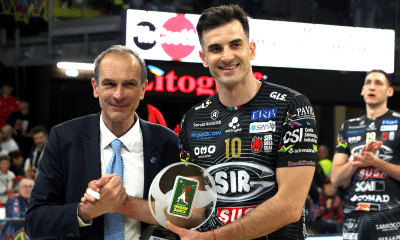 Wassim Ben Tara conquistou o troféu de MVP na vitória do Perugia no primeiro jogo da final do Italiano (Foto: Lega Volley/Divulgação)