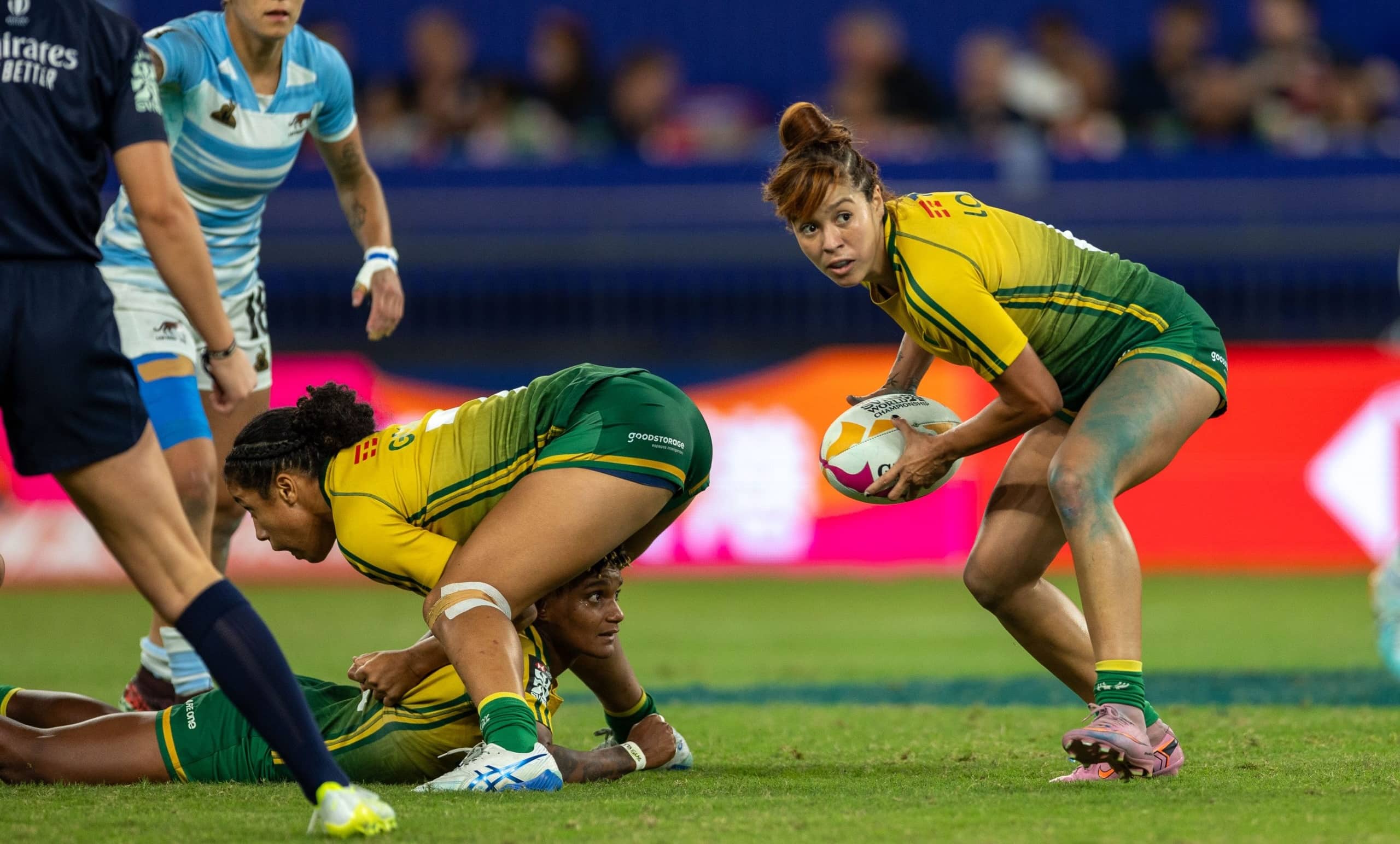 Brasil no Mundial de Rugby sevens contra a Argentina
