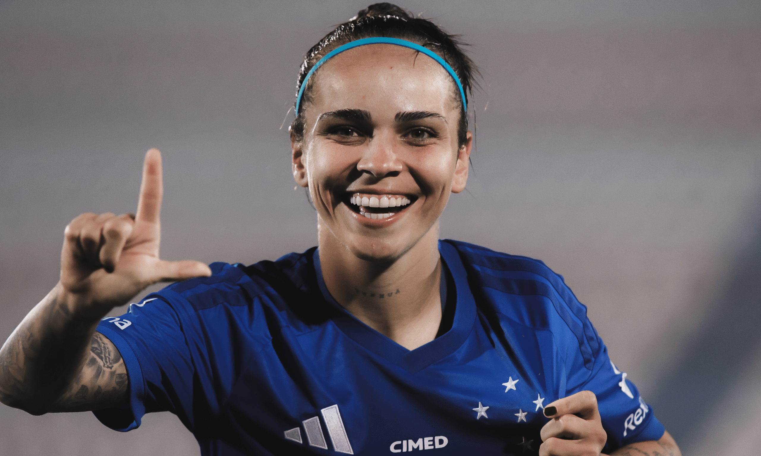 Cruzeiro em vitória sobre o Corinthinas no campeonato brasileiro de futebol feminino (Foto: Gustavo Martins/ Cruzeiro)