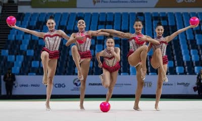 Na imagem, conjunto do Brasil que teve a maior nota na apresentação com 5 bolas.