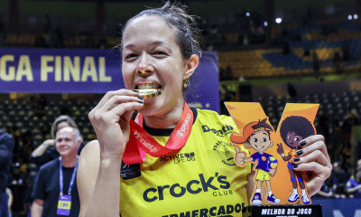 MIchelle anotou 14 pontos na final e foi uma das atletas mais importantes do Praia na conquista (Foto: Wander Roberto/Inovafoto/CBV)
