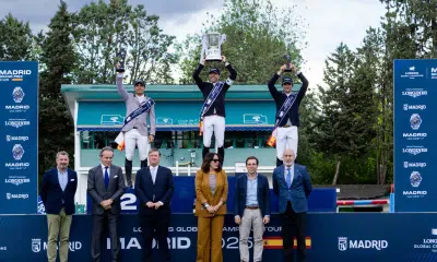 hipismo, Simone Delestre, campeão, Stephan Barcha, vice, e Antoine Ermann, 3º (GCT)