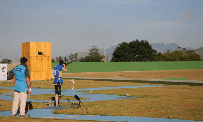 Final deSkeet masculina na Copa do Mundo de Tiro Esportivo em 2016 (Foto: Rossana Fraga/CBTE)