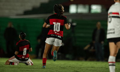 Anna Luiza marcou o primeiro gol do Flamengo na vitória por 2 a 1 (Foto: Instagram @flamengofutebolfeminino)