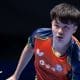 LIN Yun Ju (TPE) em vitória de Taiwan no Campeonato Mundial de Tênis de Mesa por Equipes