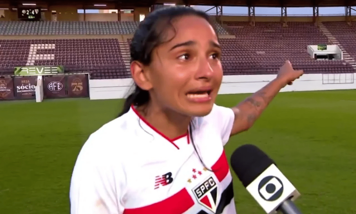 Sarah Aysha desabafa após jogo do São Paulo pelo Brasileirão Sub-20 feminino - Foto: Reprodução