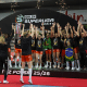 Mariane Fernandes, Patrícia Matieli, Adriana Cardoso, Zaglebie Lubin vence Campeonato Polonês (Foto: Superliga Kobiet)