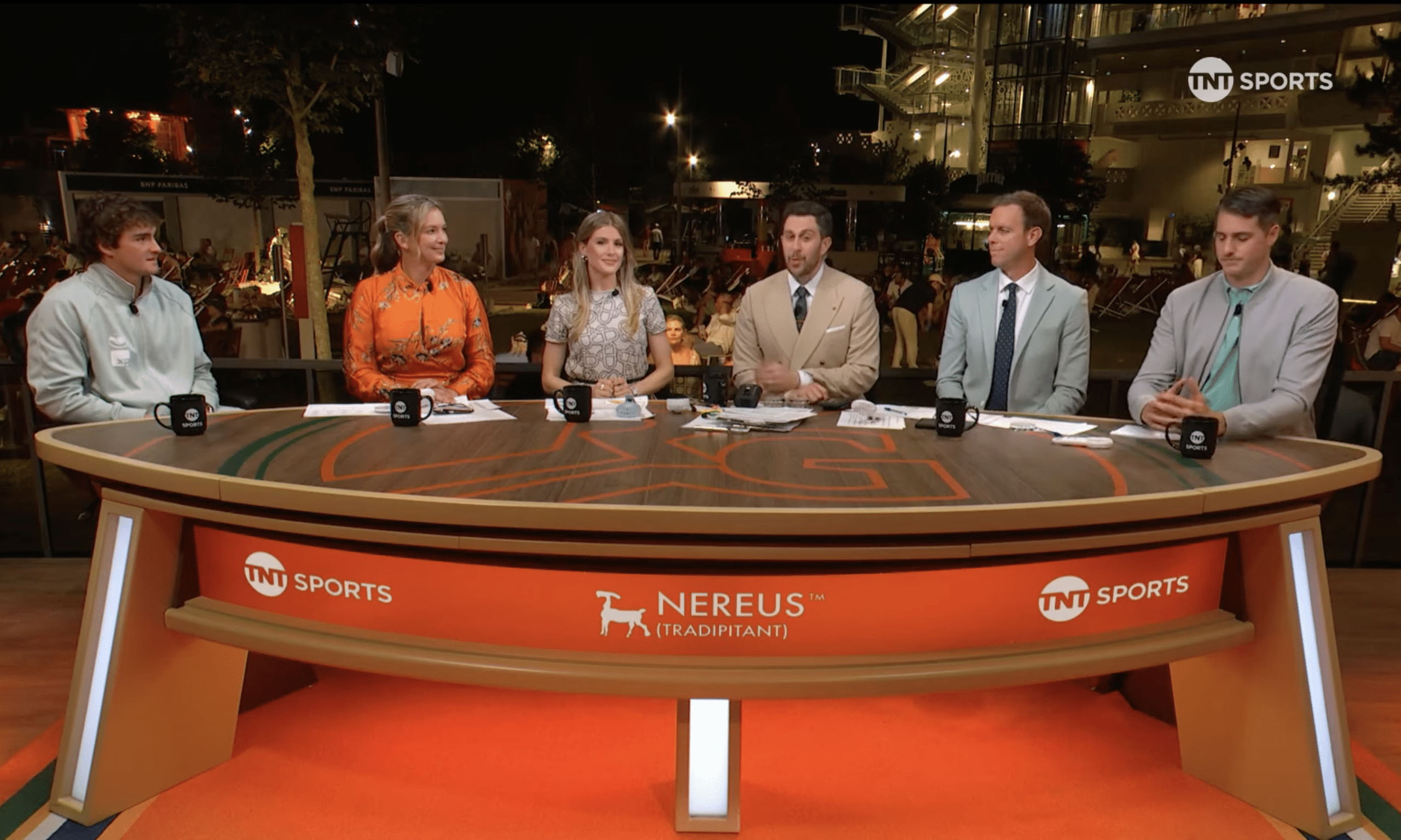 João Fonseca e John Isner no programa da TNT Sports