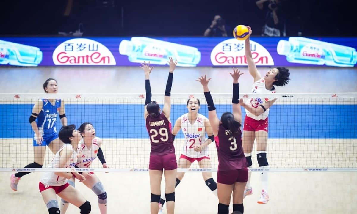 China reage, vence a Tailândia no tie-break e ganha a primeira na VNL