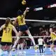 Diana ataca pelo meio em jogo da VNL. Confira onde assistir ao vivo o duelo entre Brasil x Bélgica pela Liga das Nações