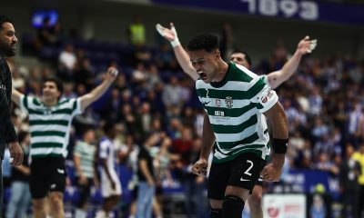 Na imagem, Edy Silva comemorando mais uma conquista com o Sporting.