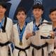 Na imagem, Giovanni Aubin no pódio da competição anterior, a Oceania President's Cup.