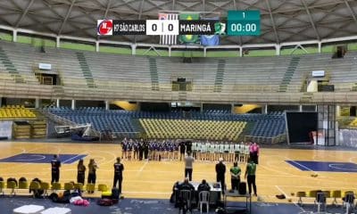 Jogo entre São Carlos e Maringá foi cancelado por falha do sistema de iluminação do ginásio