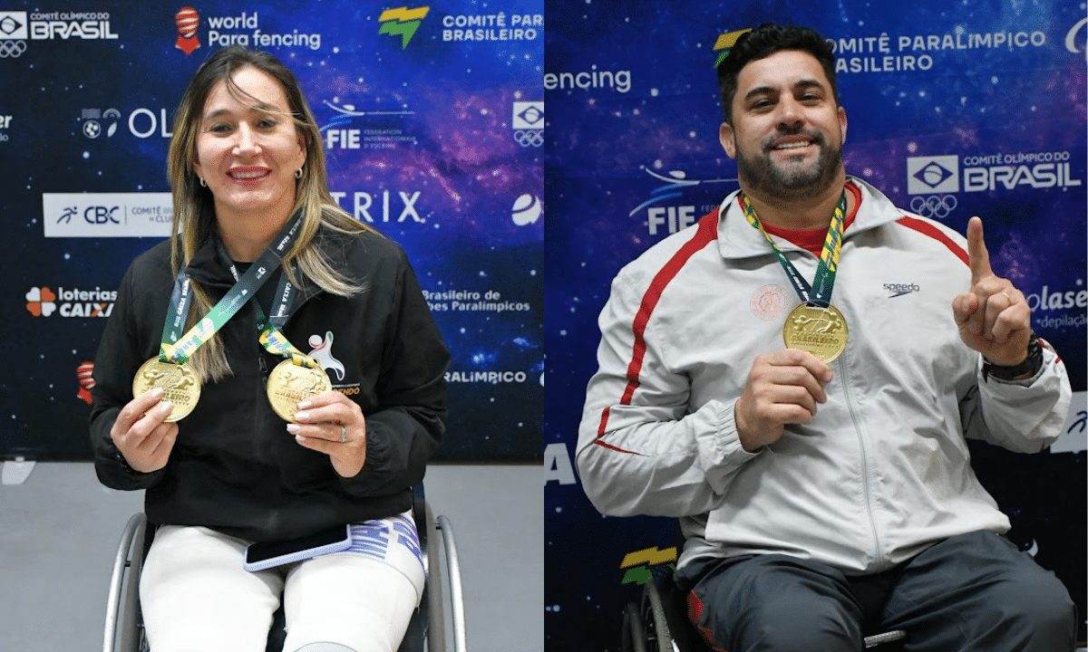 Segundo dia do Brasileiro de Paraesgrima em Curitiba consagra Jovane Guissone e Rudineia Mânica