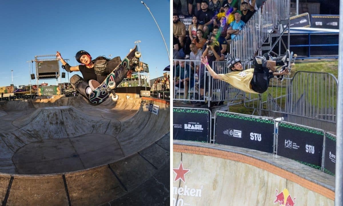 Manuela Tomitake e Augusto Akio brilham no park e avançam para a final