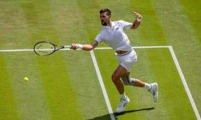 Novak Djokovic x Yibing Wu em Wimbledon