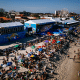 Visão geral do WSL Saquarema 2026 nesta segunda-feira (Foto: Thiago Diz/WSL)