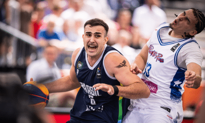Léo Branquinho em jogo de Brasil e Porto Rico na Copa do Mundo de Basquete 3x3 (Foto: FIBA)