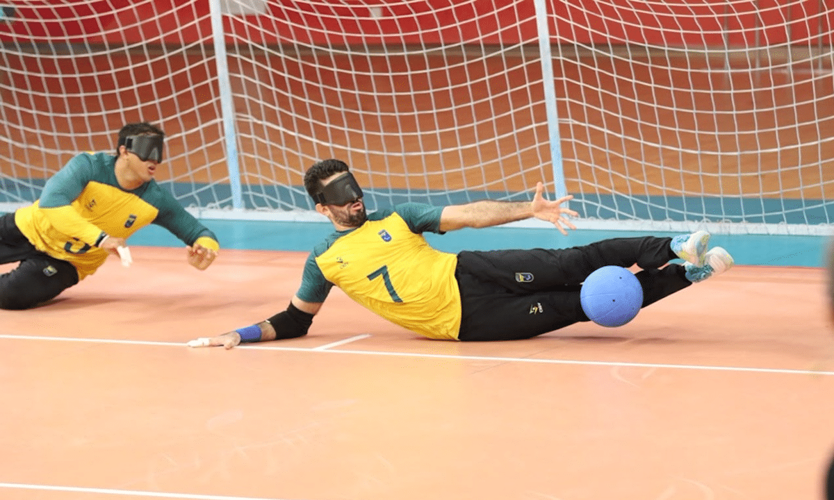 Seleção Brasileira enfrenta o Egito pela fase de grupos do Campeonato Mundial de Goalball 2026, na China (Foto: Brenda Mendes/CBDV)