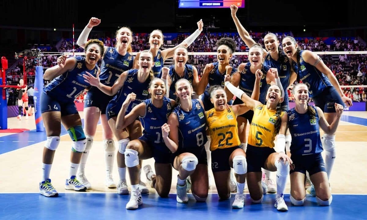 Brasil conhece os horários do jogo decisivo pelas quartas de final da VNL diante do Japão. Seleção também conhece a estrutura e os próximos possíveis adversário até a final