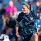 Debinha durante a partida entre Kansas City e Boston Legacy pela NWSL