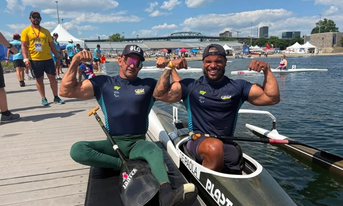Fernando Rufino e Giovane Vieira garantem a medalha de ouro na etapa de Montreal da Copa do Mundo de Paracanoagem, que acontece no Canadá