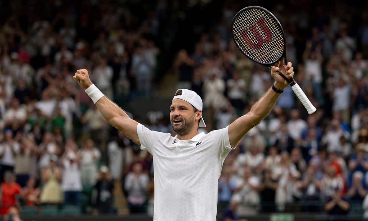 Grigor Dimitrov x Jakub Mensik em Wimbledon 2026