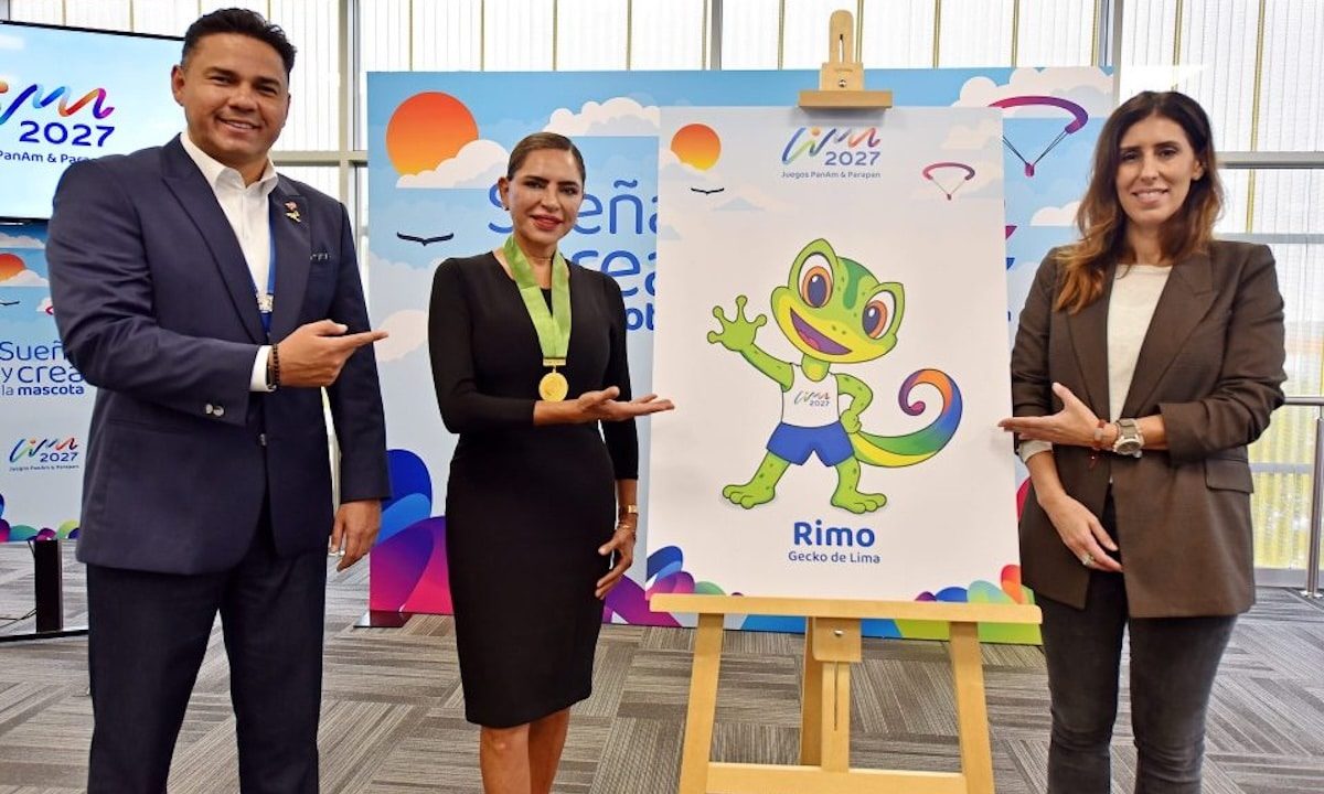Organizadores apresentam Rimo, o mascote dos Jogos Pan e Parapan-Americanos Lima-2027 (Foto: Divulgação/Panam Sports)