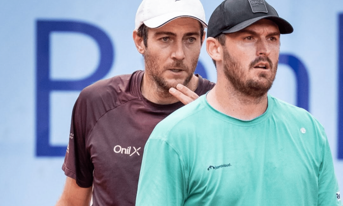 Robert Galloway e Marcelo Demoliner durante partida em Gstaad / Foto: Divulgação/EFG Swiss Open Gstaad