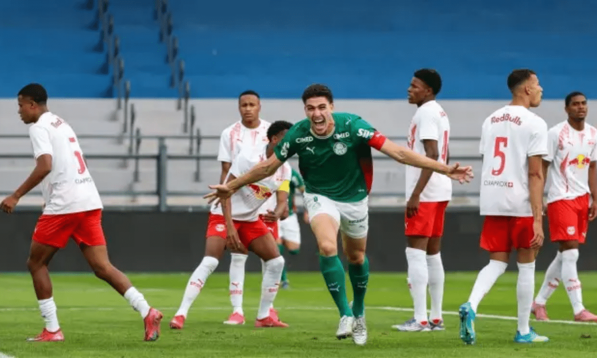 Palmeiras e Red Bull Bragantino empatam em jogo de seis gols na semifinal do Sub-20 (Foto: Fabio Menotti/Palmeiras)