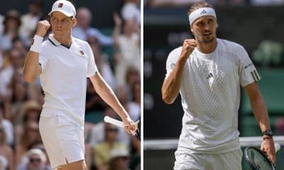 Jannik Sinner e Alexander Zverev em Wimbledon 2026
