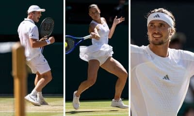 Arthur Fery, Marta Kostyuk e Alexander Zverev em Wimbledon