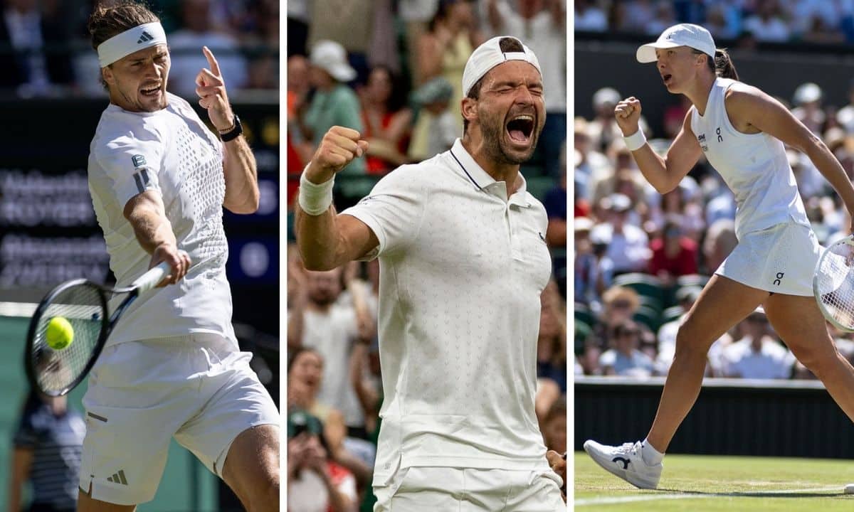Alexander Zverev, Grigor Dimitrov e Iga Swiatek em Wimbledon