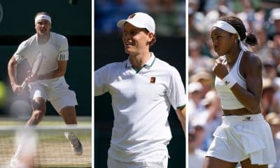 Alexander Zverev, Jannik Sinner e Coco Gauff em Wimbledon