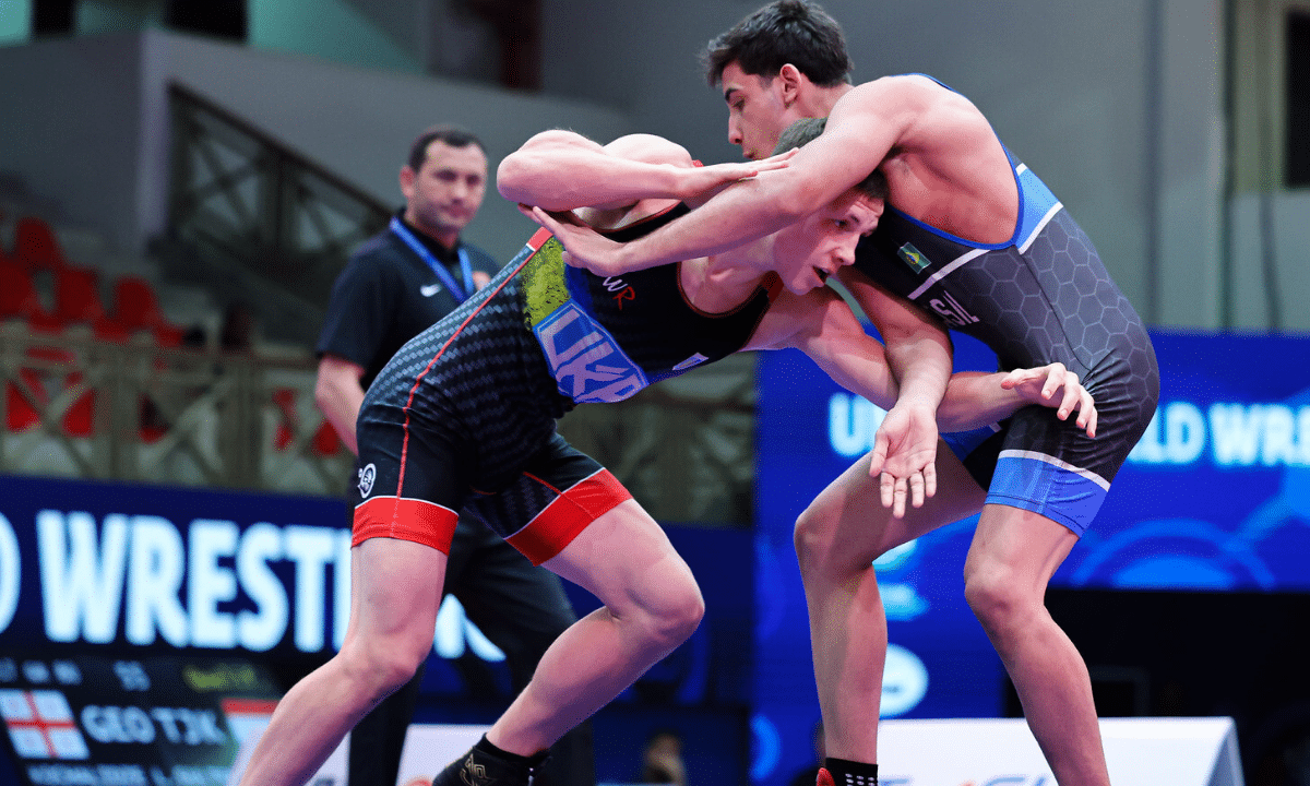 Atleta brasileiro em luta pelo Wreslting