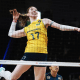 Julia Bergmann no jogo entre Brasil e Japão na VNL Feminina