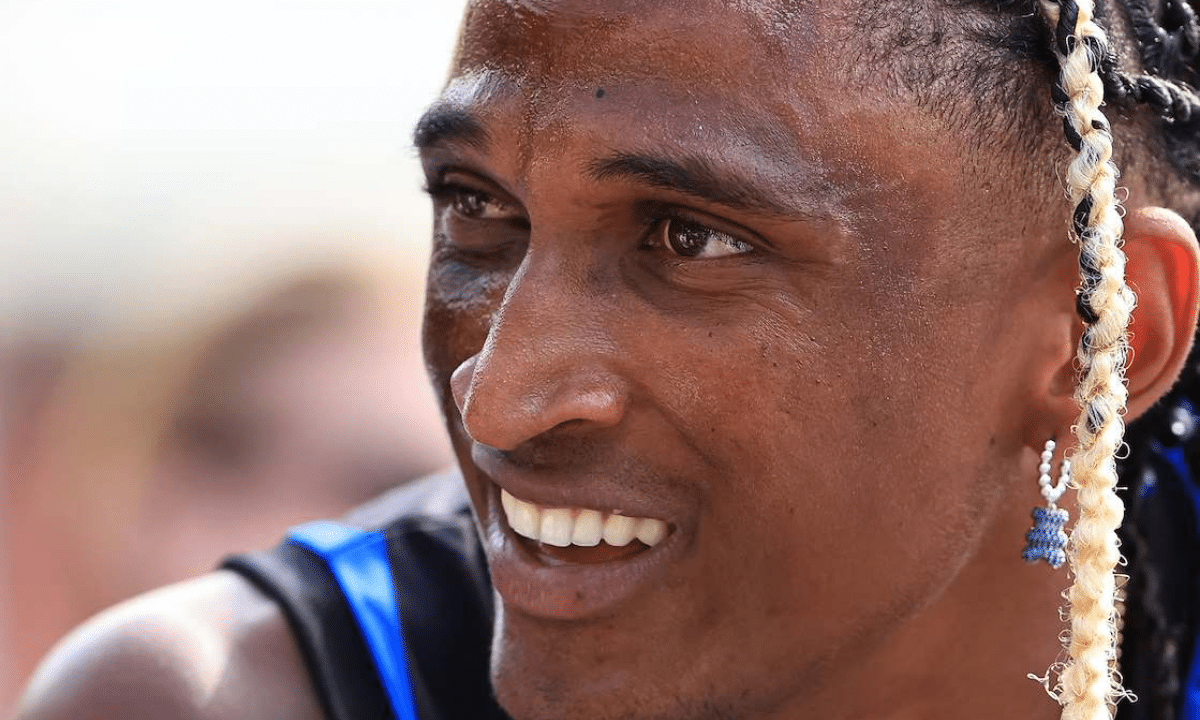 Piu, Alison dos Santos durante o Troféu Brasil