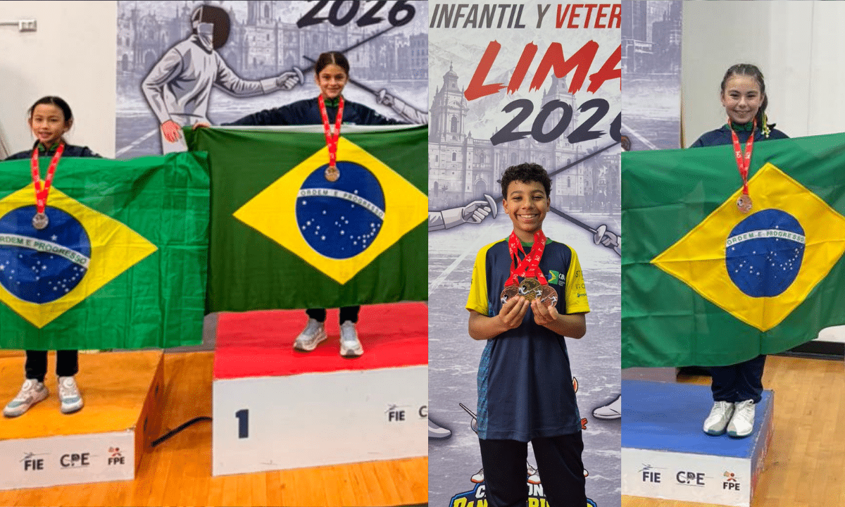 François Marfisa e Martinna Dinucci chegam a três medalhas no Pan-Americano Infantil de Esgrima