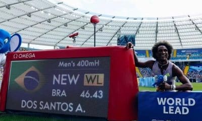 Alison dos Santos vence a prova dos 400m com barreiras na etapa da Silésia da Diamond League, neste domingo (23), com o melhor tempo do ano.