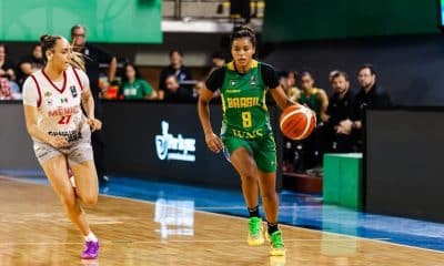 Bella Nascimento em Brasil x México pelo Qualificatório Pré-Olímpico de basquete feminino